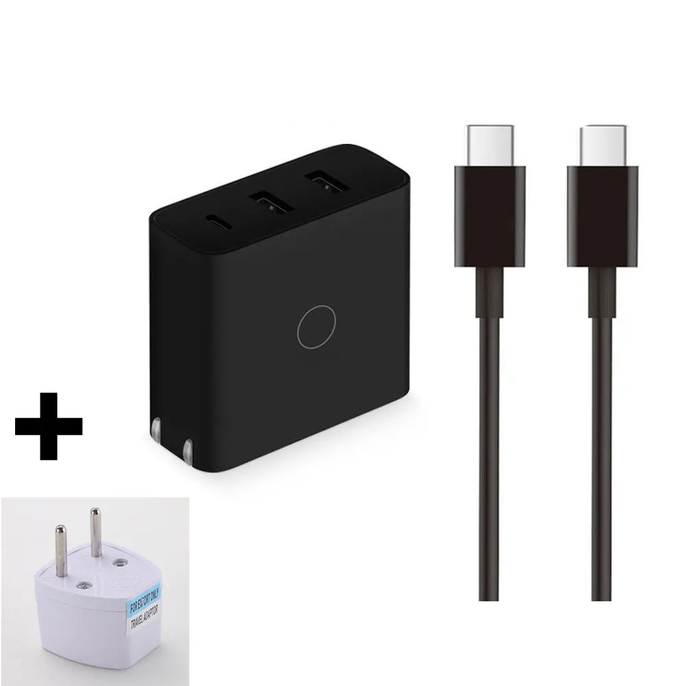 EU Plug with cable 65 Вт портативное USB быстрое зарядное устройство USB зарядное устройство настенное зарядное устройство для мобильного телефона для ZMI iPhone X Pad Mookbook Xiaomi Laptop US EU AU Plug - Тип штекера: EU Plug with cable