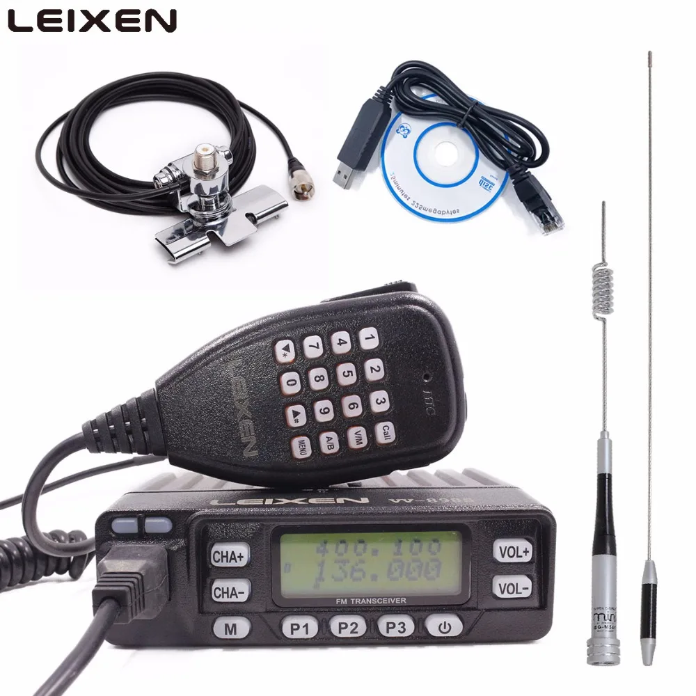 LEIXEN мини радиоприемник 25 Вт два диапазона VHF UHF 144/430 МГц L/M/H:4 Вт/10 Вт/25 мобильное