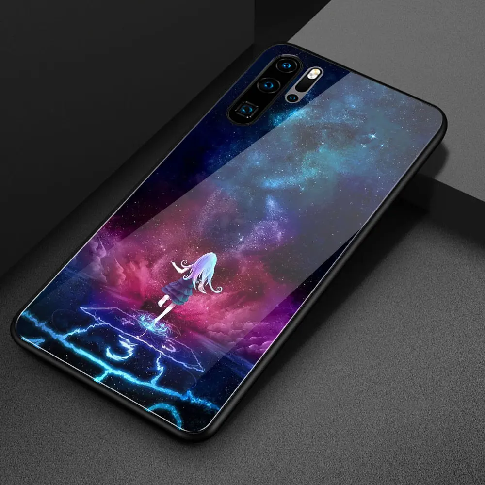 Чехол для huawei p30 pro стеклянная задняя панель фантастический чехол девочки p20 P9 P10