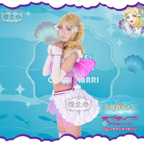 Мари охара костюм для косплея Aqours Рождественская и новогодняя рубашка юбка