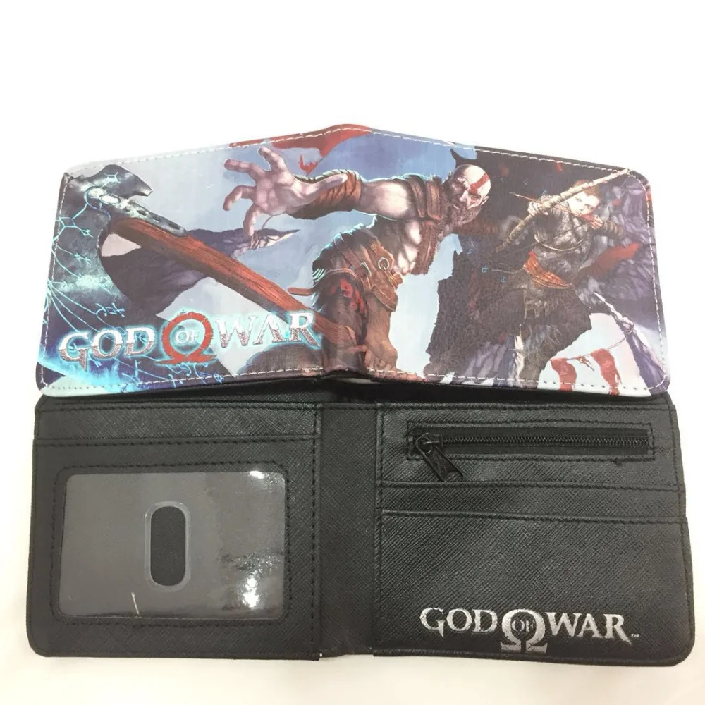 PS Game God of монета с военной символикой кошелек цветной принт мультфильм короткий кошелек Мальчики Девочки Кошельки для подростков подарок