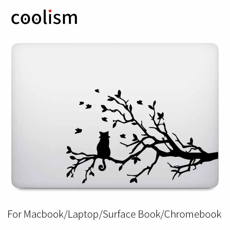 Просмотр Кошка на дереве ноутбука наклейка для Apple MacBook Air Pro Retina 11 12 13 15 дюймов