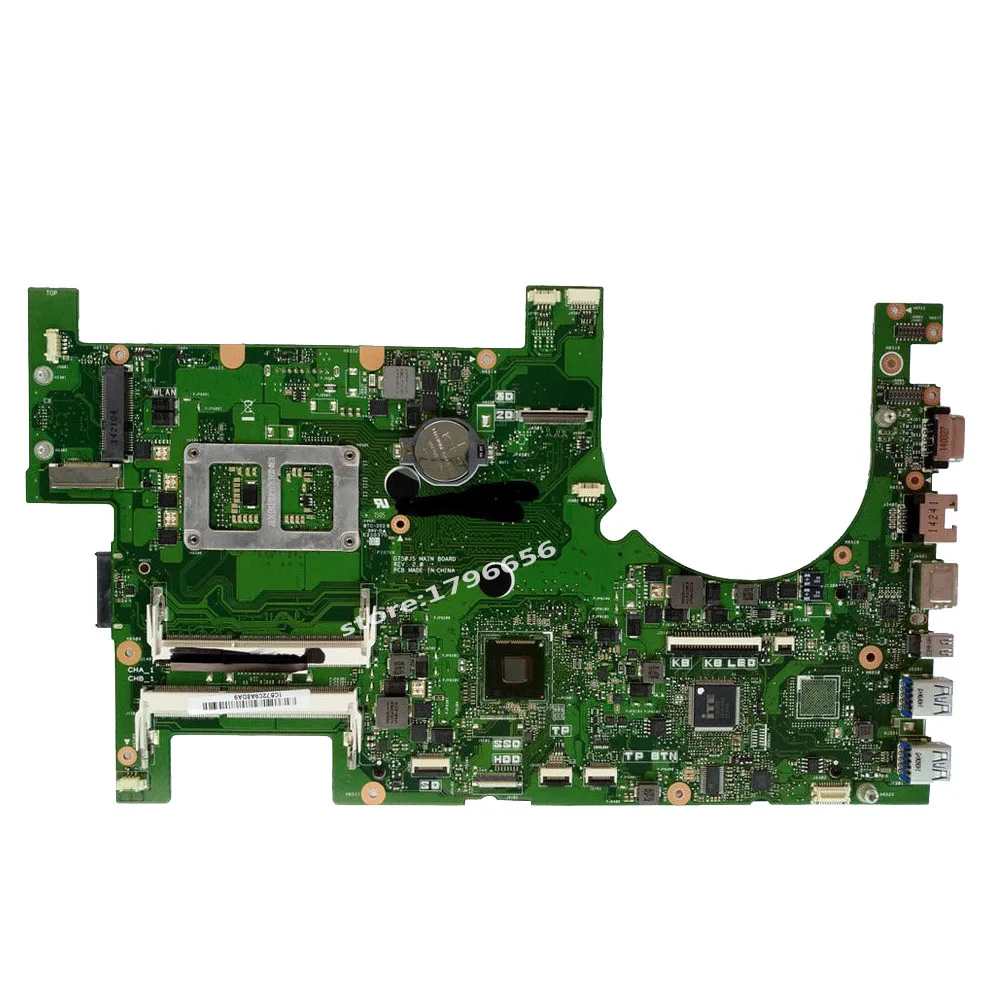 Отправка платы + i7 4710/i7 4700 CPU G750JZ G750JS материнская плата для ноутбука For Asus G750J 100%