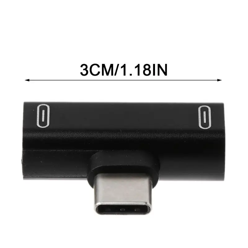 Двойной тип C USB-C наушники аудио зарядка зарядное устройство адаптер сплиттер конвертер для Xiaomi 6 6X8 Note3 Mix 2 huawei mate
