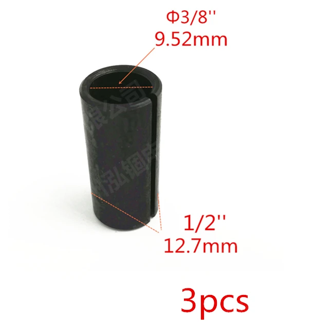 C 12.7-9.52mm 3pcs Адаптер хвостовик ЧПУ фрезерный станок инструментальная Цанга конические гайки для Makita BOSCH HITACHI DeWALT фрезерный 1/" 1/4" 3/" 6 мм 6,35 мм 8 мм 12 мм 12,7 мм - Цвет: C 12.7-9.52mm 3pcs