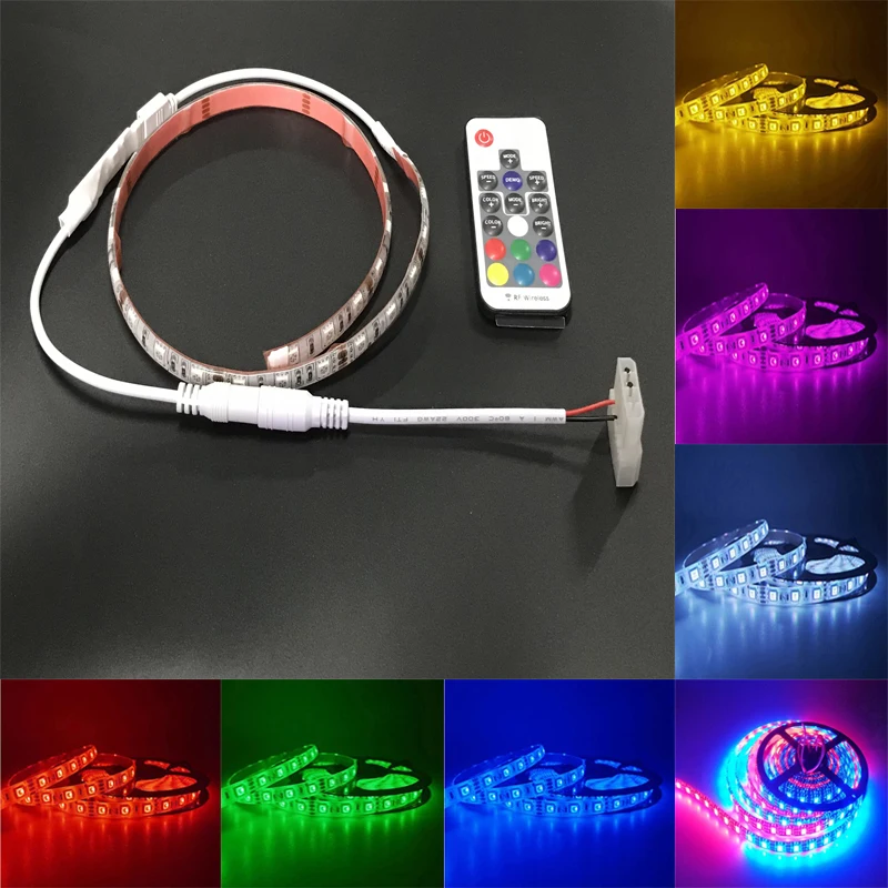 Горячая Водонепроницаемая SMD RGB Светодиодная лента 5050 PC компьютер большой 4PIN DC 12V