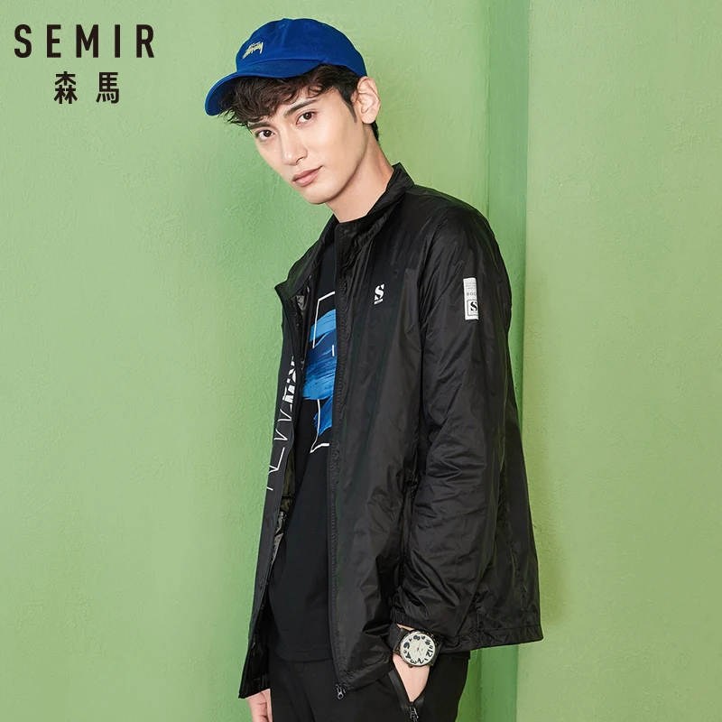 SEMIR быстросохнущая куртка с воротником для мужчин Мужская на молнии мужская