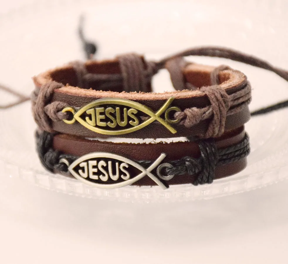 I love jesus браслет религиозный церковный подарок крутой ювелирный орнамент