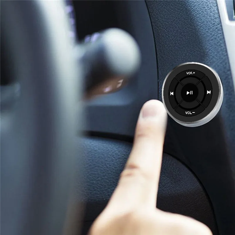 Беспроводной Bluetooth пульт дистанционного управления автомобильный руль мотоцикл велосипед руль медиа кнопка для iPhone для Samsung Android телефон