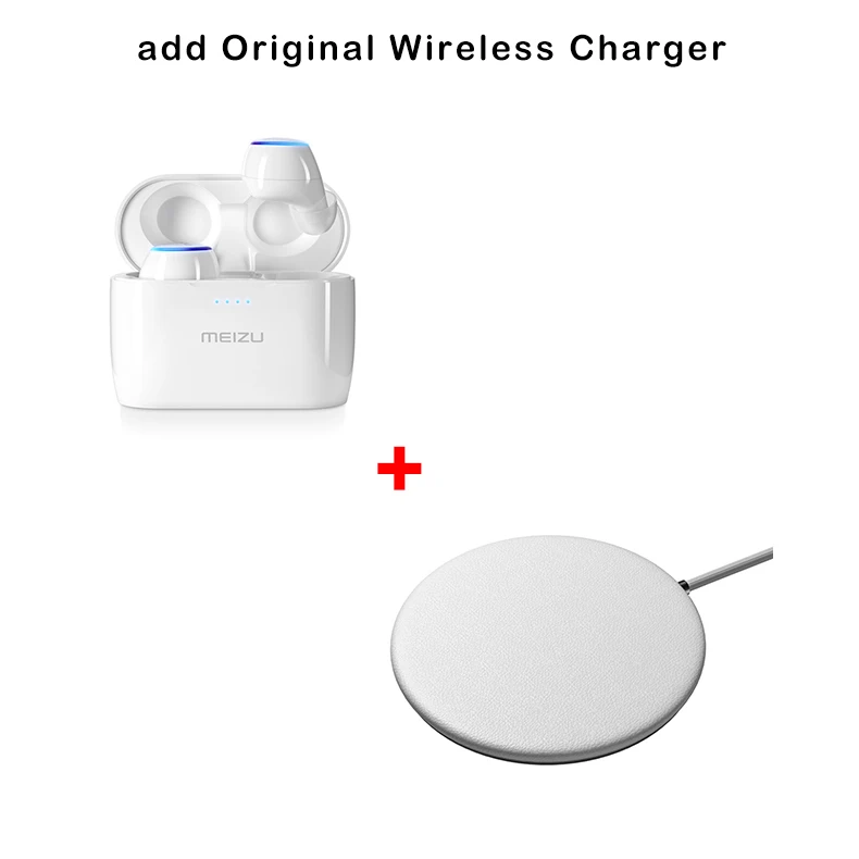 Add wireless charger Meizu POP TW50, двойные беспроводные Bluetooth наушники, мини спортивные наушники-вкладыши, водонепроницаемые наушники, беспроводные наушники - Цвет: Add wireless charger