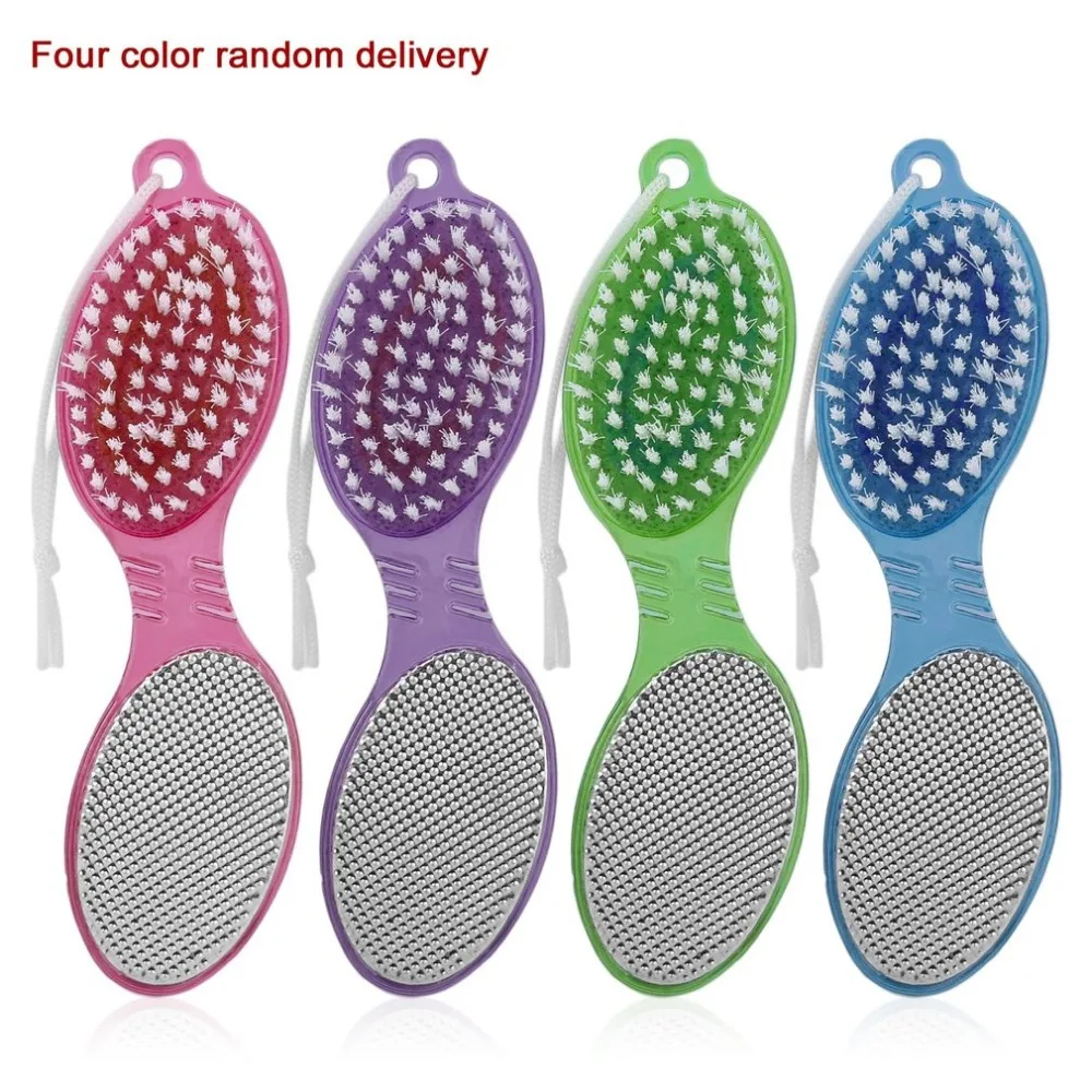

4 In 1 ABS Hand Foot File Pedicure Tool Foot Nail Buffer Brush Callus Rasp Scrubs Pumice Stone Beauty & Health Foot Care Tool