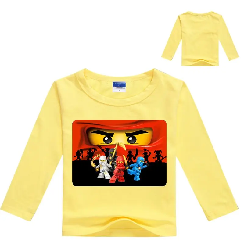 Boys Clothing Ninja Ninjago Cartoon Kids Long Sleeves T-shirt Movie Print T shirt Tees Boy Girls children Tops Kid Costume