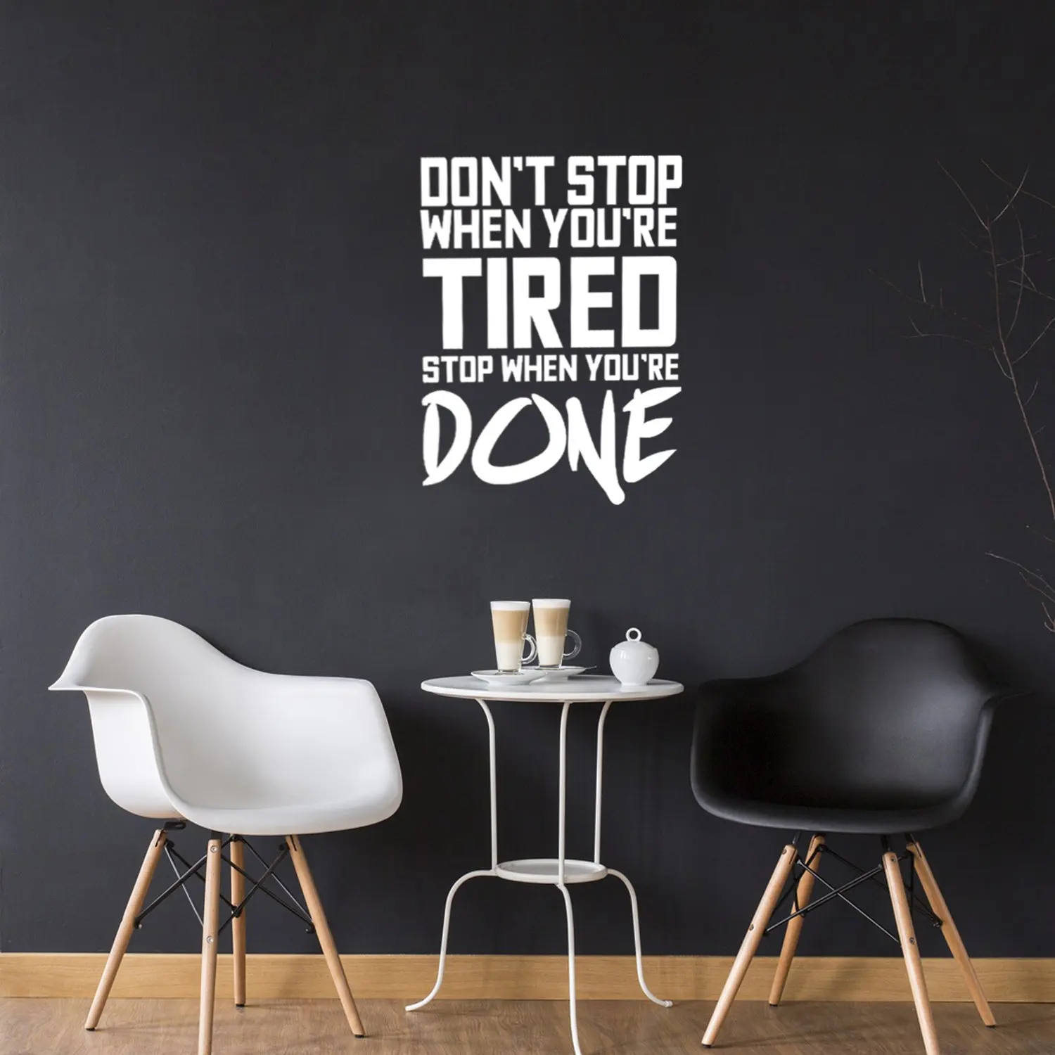 Don't Stop When You're Tired Inspirational Gym Quotes Wall Art Vinyl Decal Decoration Sticker Home Wall Decor Fitness Mural