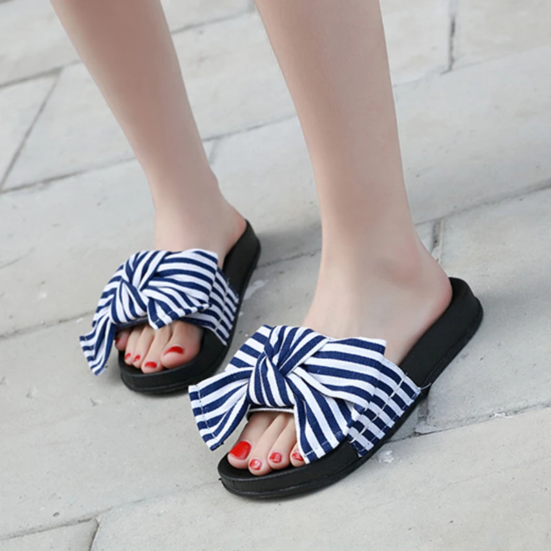 Женские шлепанцы без задника с бантом на платформе большие размеры 72C39 лето 2019 |