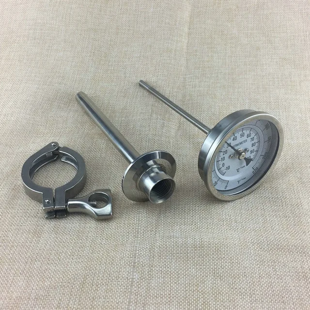 Термометр для домашнего пивоварения санитарный термометр 1 5 TC с зажимом Tri-Clover |