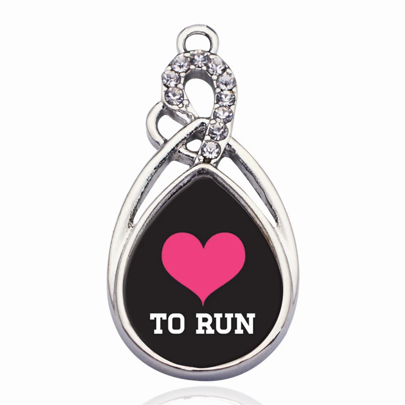 Очаровательные Подвески в виде сердца с надписью Love To Run|Шармы| |