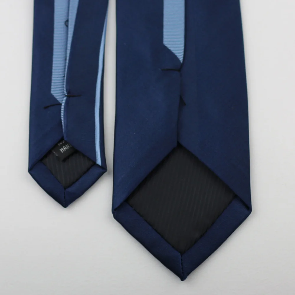 Мужские облегающие Галстуки синего цвета с полосками небесно голубого