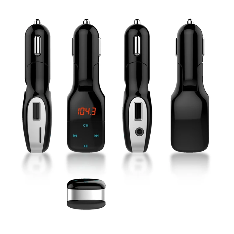 Jcotton Беспроводной 3.5 мм aux bluetooth dual usb адаптер в автомобильный fm трансмиттер Радио