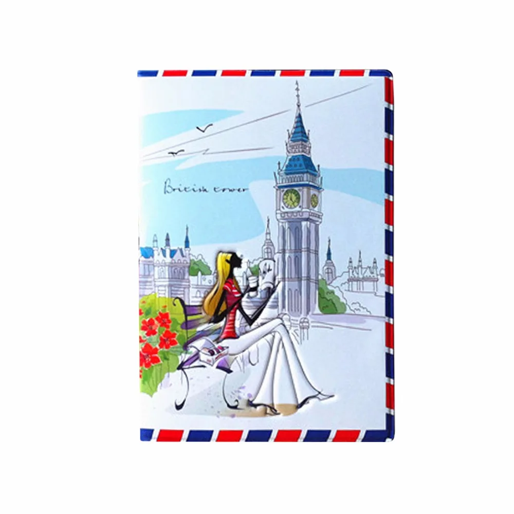 Чехол для паспорта Эйфелева башня в Париже Франция Обложка держатель карт из ПВХ