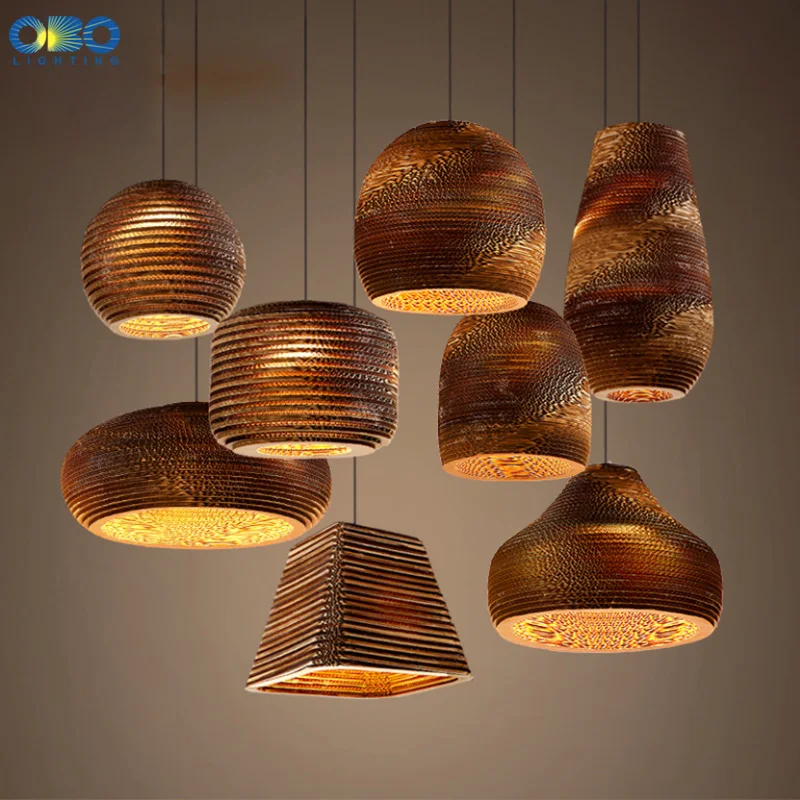 Креативный винтажный бумажный кулон соты лампа для помещений бар украшение