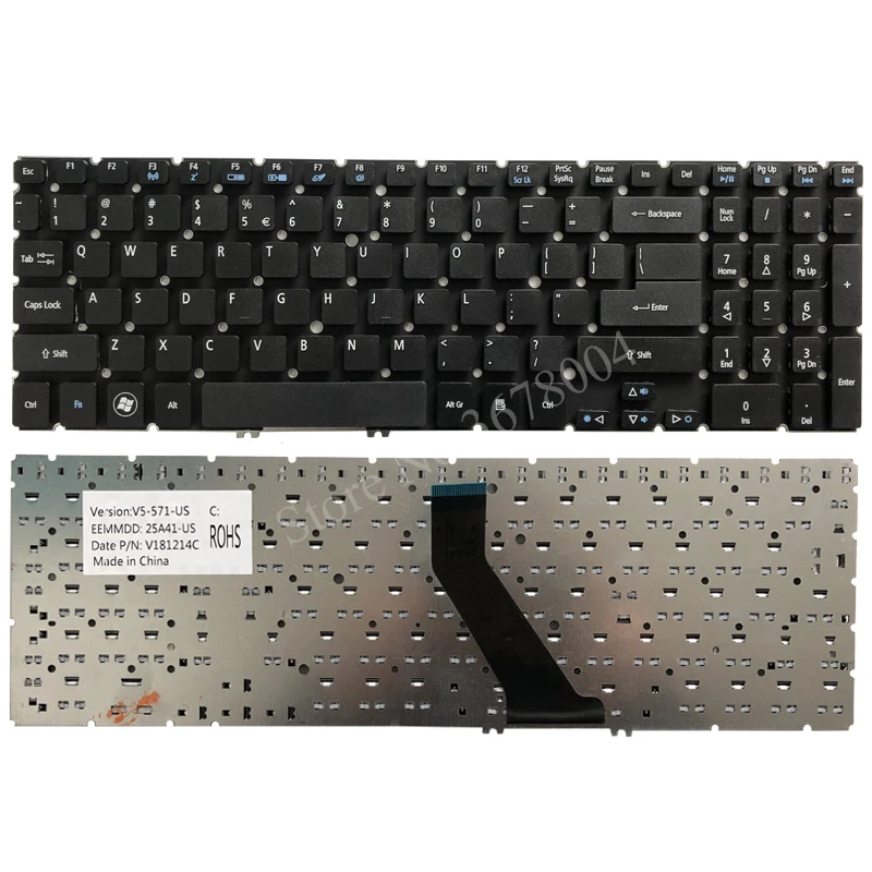 Laptop Keyboards For Acer Aspire M3 M5 M5-581T M5-581G M5-581PT M5-581TG M3-581T M3-581PT M3-581PTG  Keyboards US