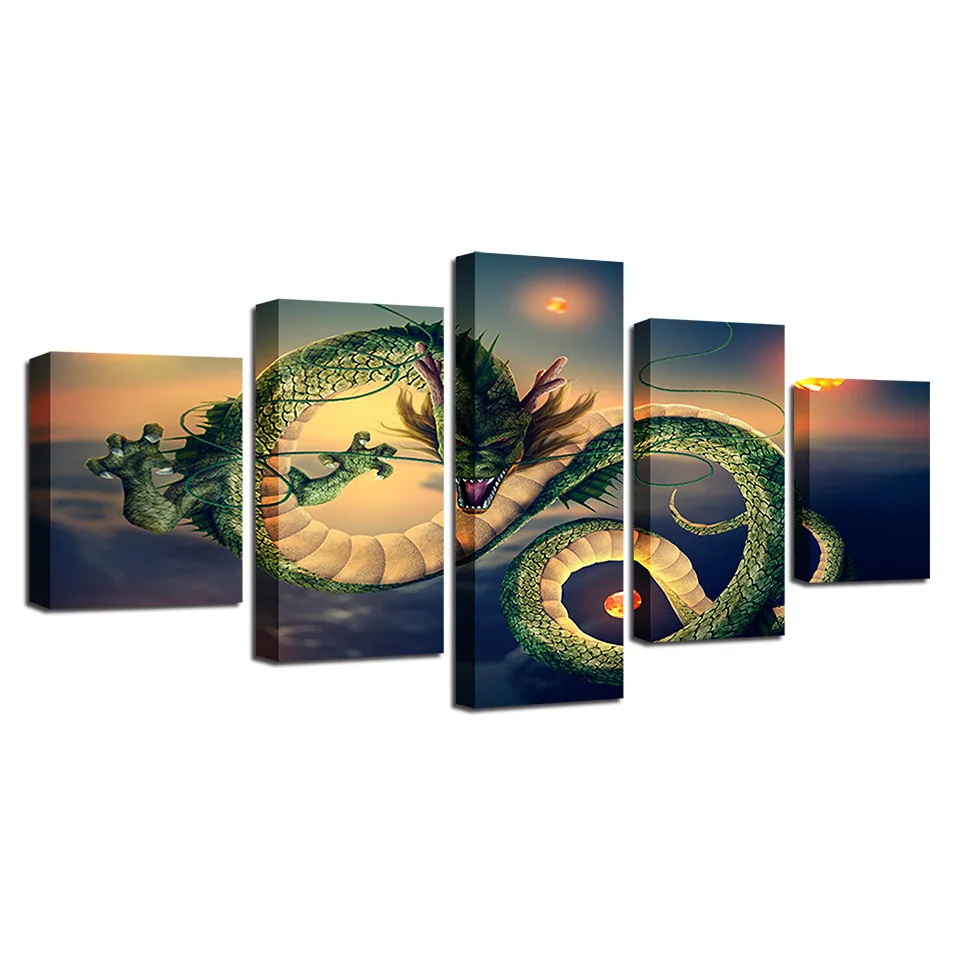 Дракон мяч плакат Настенные картинки для гостиной цветной рисунок искусство 5 шт.