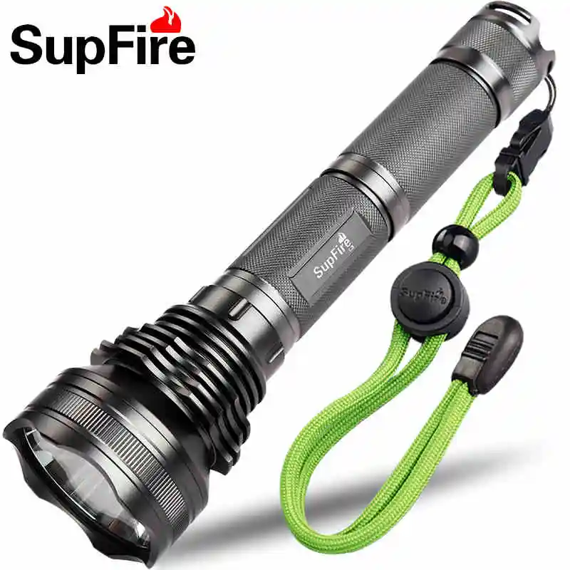 

Original SupFire L3 LED Flashlight Cree XM-L2 T6 Tactical Flashlight for with 2*226500 Battery for Camping Hiking Hunting