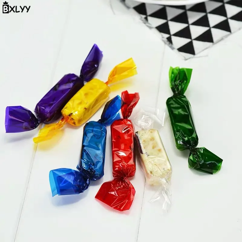 BXLYY новинка 50 шт. прозрачная цветная бумага для упаковки конфет нуги детские