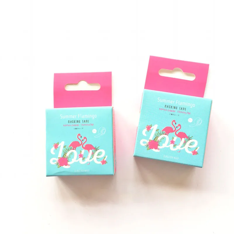 1 5 см X 7 м Фламинго Love Бумага Washi маскирующая лента альбома Скрапбукинг Декор