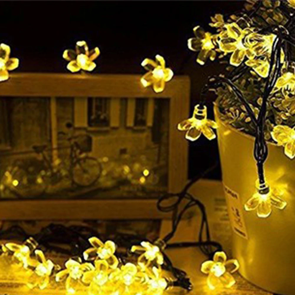 RGB светодиодные световые струны Солнечная Цветочная лампа 6 м 30 светодиодов 7 50