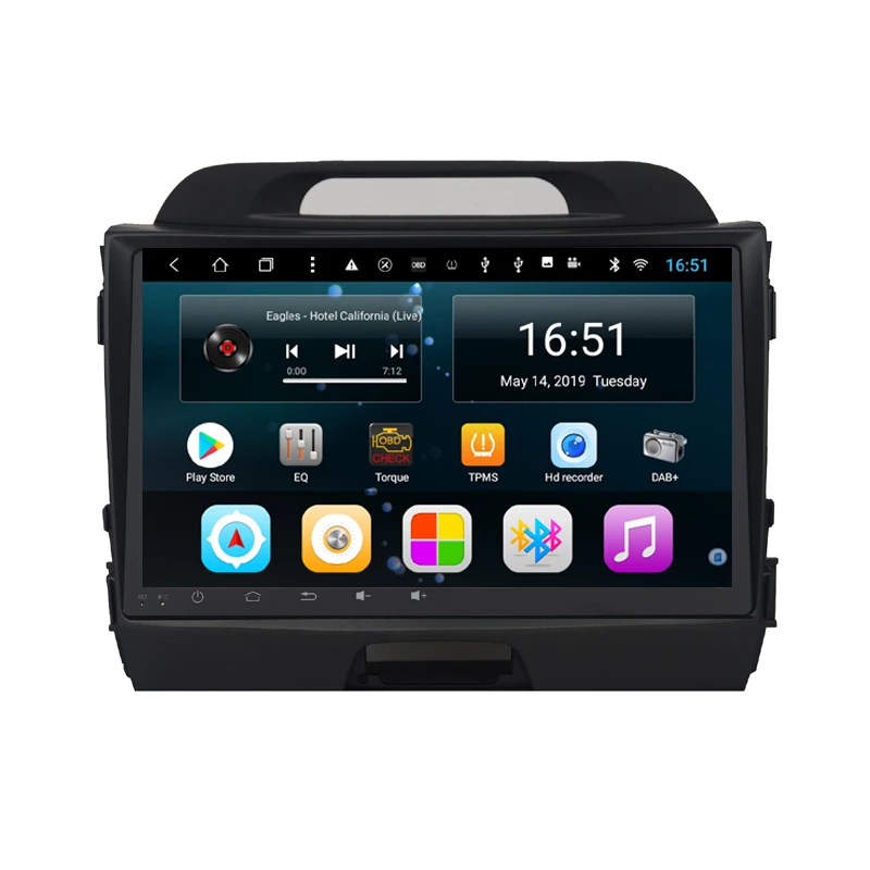Автомобильный GPS HD 1080P MP3 MP4 разрешение музыки дисплей 1024*600 USB для KIA sportage 2011 2016 9