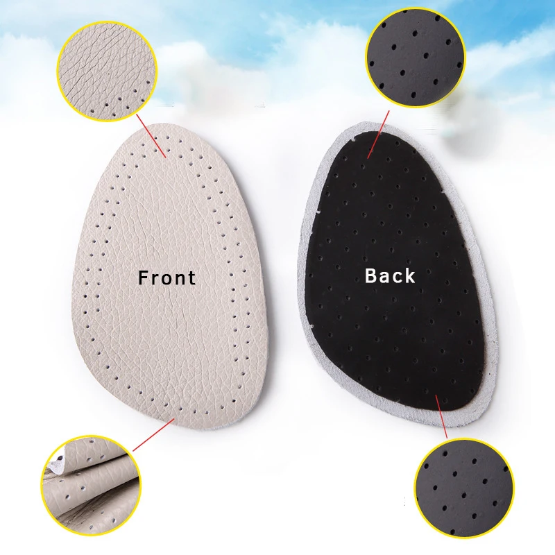 2 pair/lot High Heels Leather Forefoot Antiskid Foot Pad Sole Half Yard Anti-pain Pad Cushion Thickening Female Invisible Insole