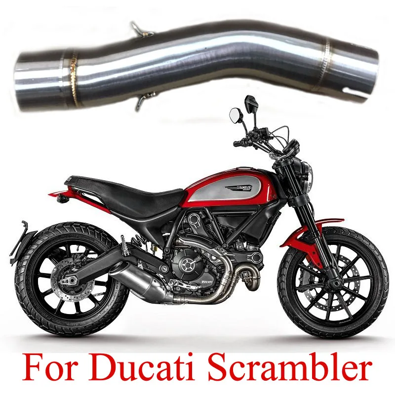 Для Ducati Scrambler 51 мм глушитель из нержавеющей стали выхлопная труба среднего звена