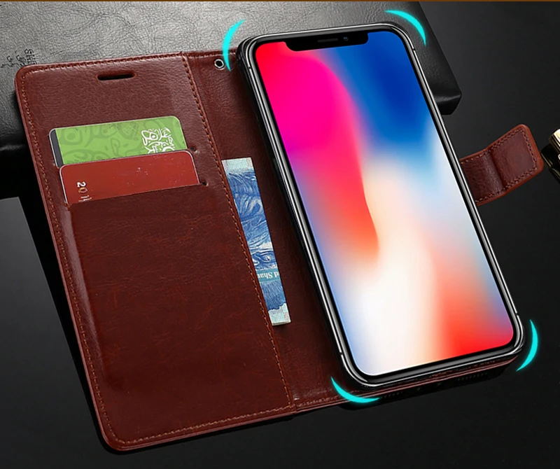 Чехлы из искусственной кожи для Apple iPhone XS Max XR 7 8 Plus 6 6s 5 5S SE флип подставка Ретро
