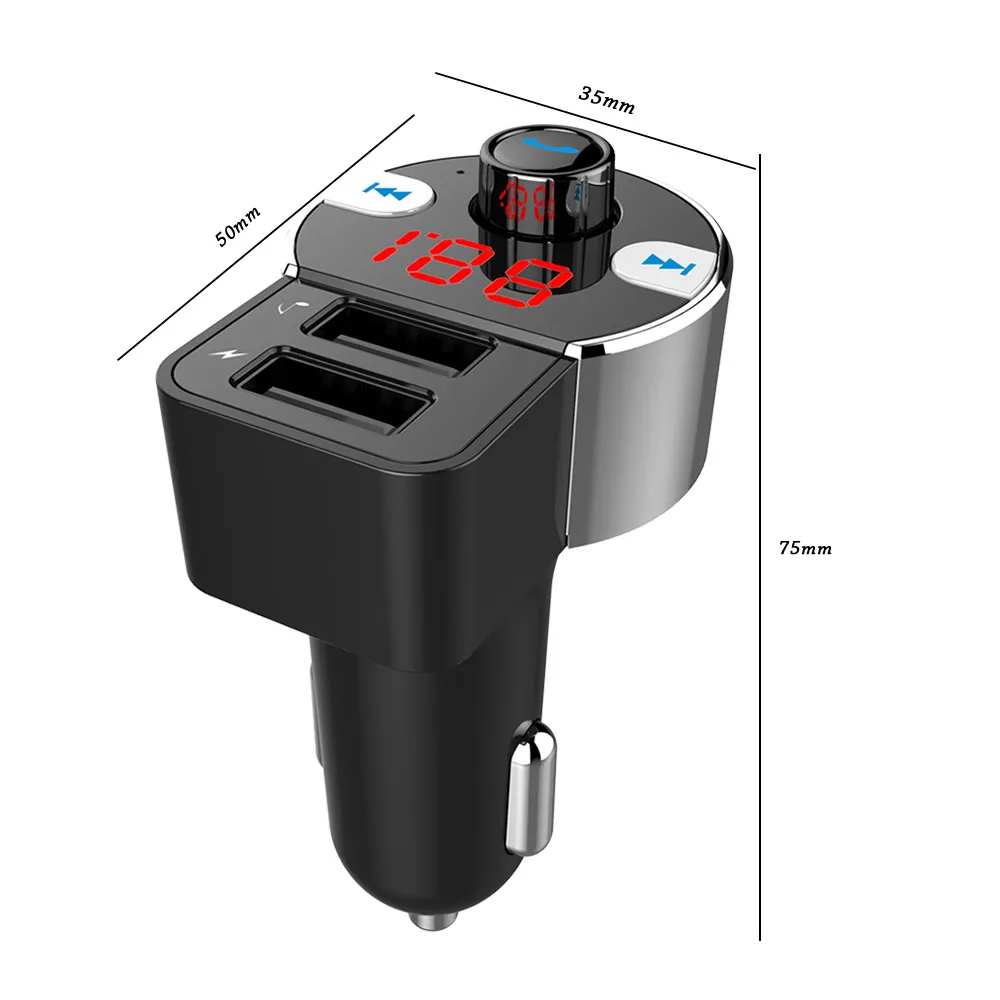 AOSHIKE Bluetooth 4 2 fm передатчик беспроводное радио с двумя usb портами музыкальный плеер