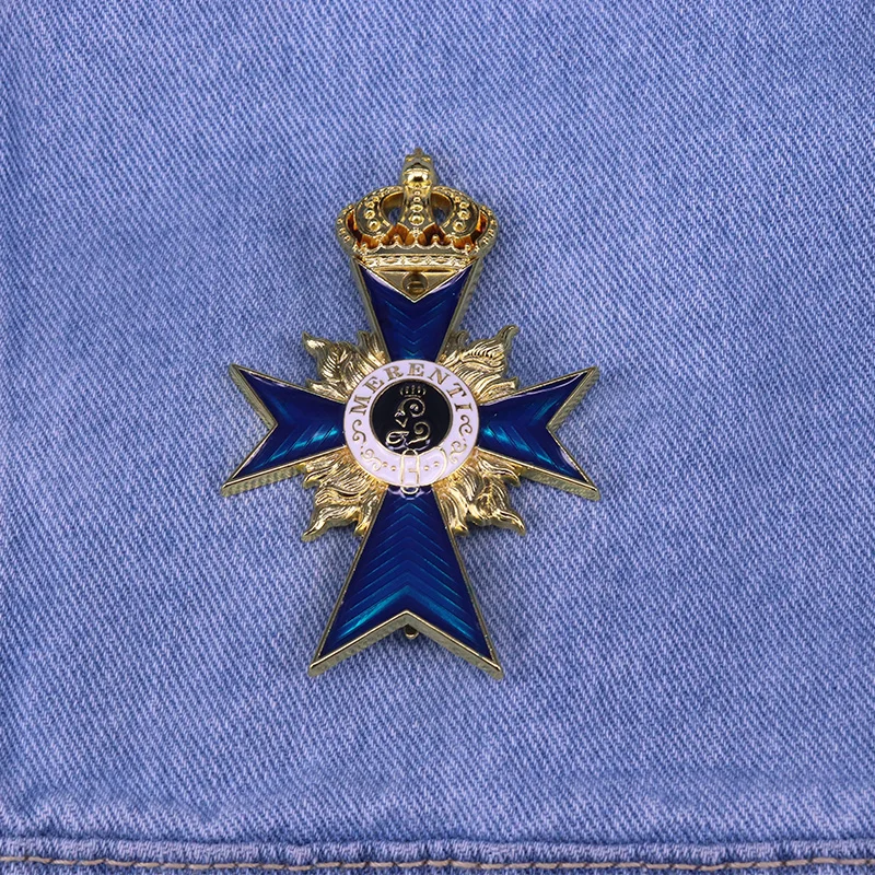 WWI немецкий баварский крест заслуг 1866 мечи MERENTI жетон еды