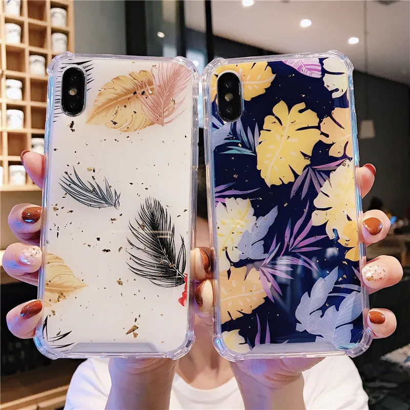 Прозрачный мягкий чехол из ТПУ с цветами для Samsung Galaxy S8 s9 Plus S10 5g телефона Note 8 Note9 |