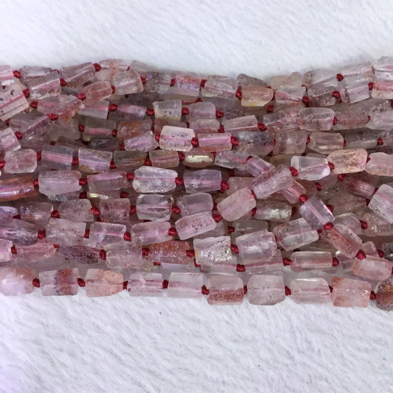 Natural Genuine Red Super Seven Melody Stone Hand Cut Nugget Free Form Loose Rough Matte Faceted Beads 6-8mm 05381 | Украшения и