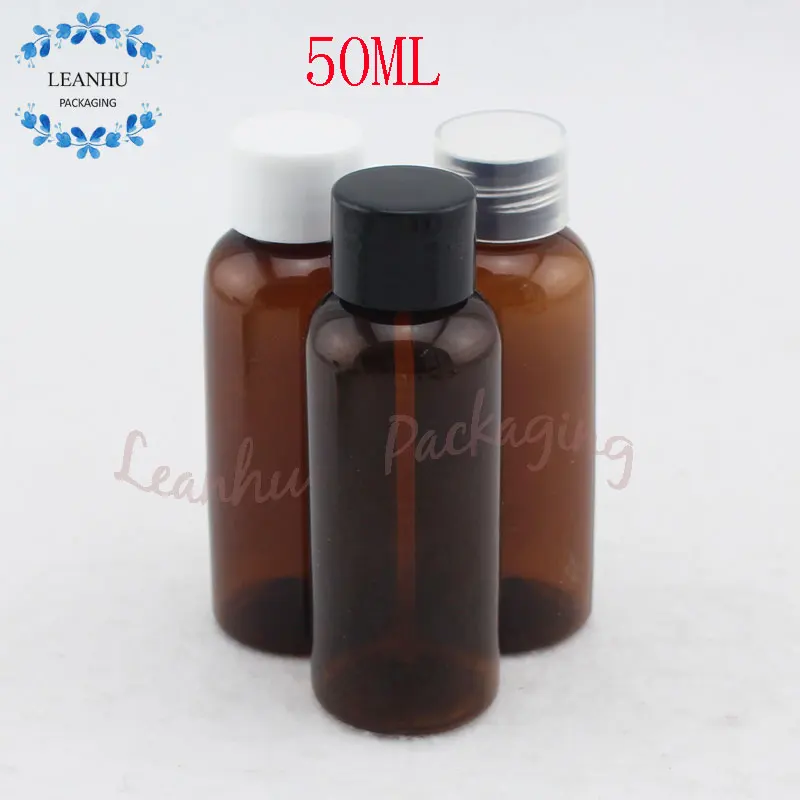 50 мл коричневая пластиковая бутылка для упаковки шампуня продукты ухода за кожей