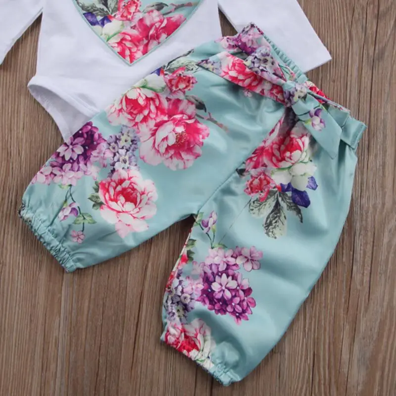 Комплект одежды из 3 предметов для новорожденных девочек комбинезон с длинными