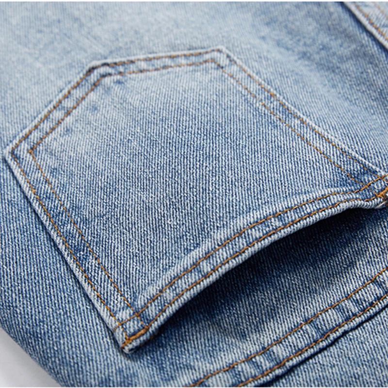 Женские джинсы с высокой талией и дырками свободные винтажные синие LDL55 новинка