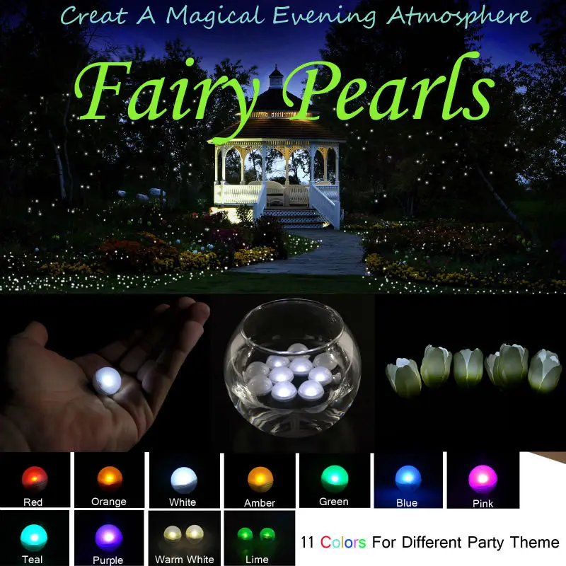 

12Pcs/lot Floating ball Submersible LED Lights IP68 Waterproof MultiColor Underwater Lights for Vase,Fish Tank,Wedding,Christmas