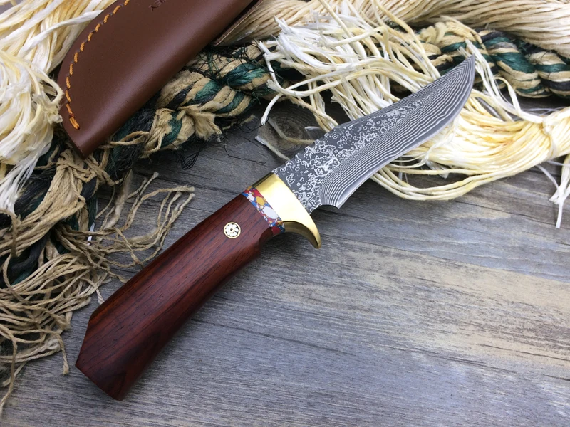 Дамасская сталь M2 тактический нож с фиксированным лезвием Коллекция охотничий