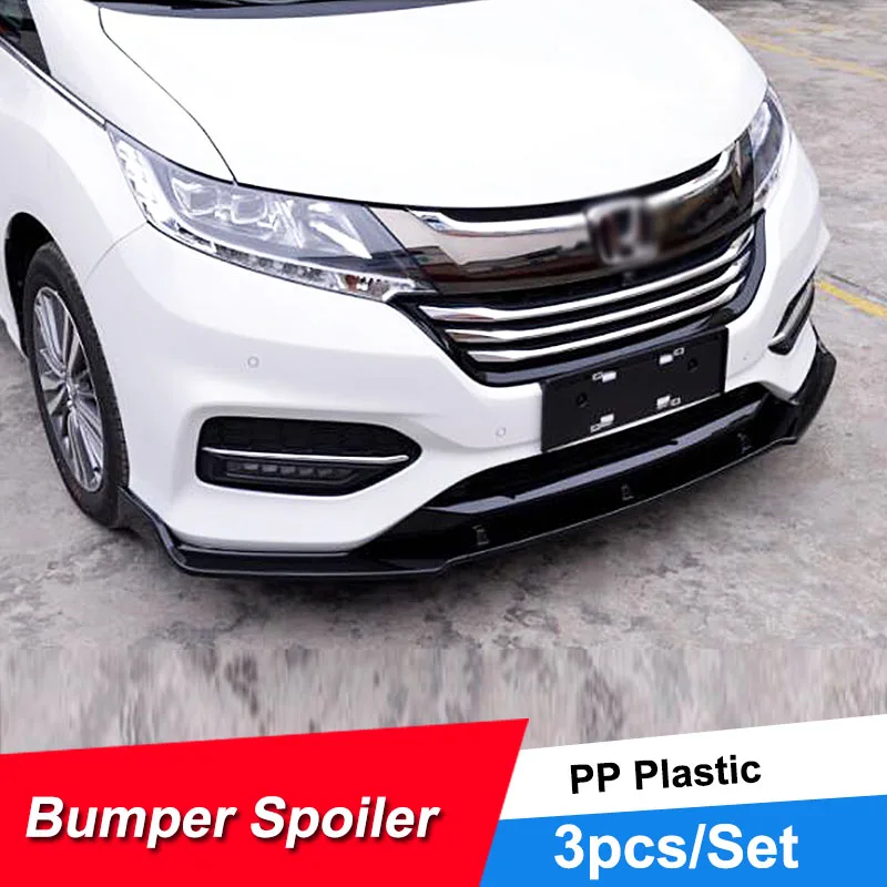 Бампер губы спойлер для Honda Odyssey Elysion 2015 16 17 18 19 PP пластиковый корпус передний
