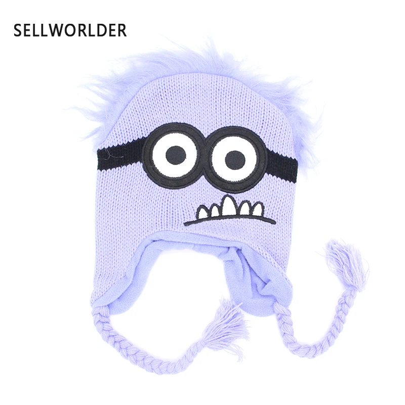 SELLWORLDER/фиолетовая зимняя Милая шапка для малышей на Хеллоуин Шапки и шапочки|cute