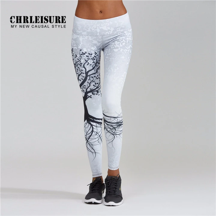 CHRLEISURE Леггинсы с принтом дерева спортивные женские фитнес леггинсы с высокой талией для спортзала штаны для йоги женские спортивные колготки Пуш-Ап бесшовные