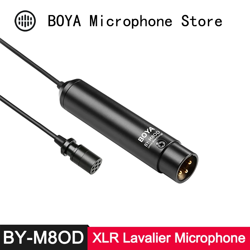 BOYA Профессиональный отворот микрофон всенаправленный XLR конденсаторный для Sony