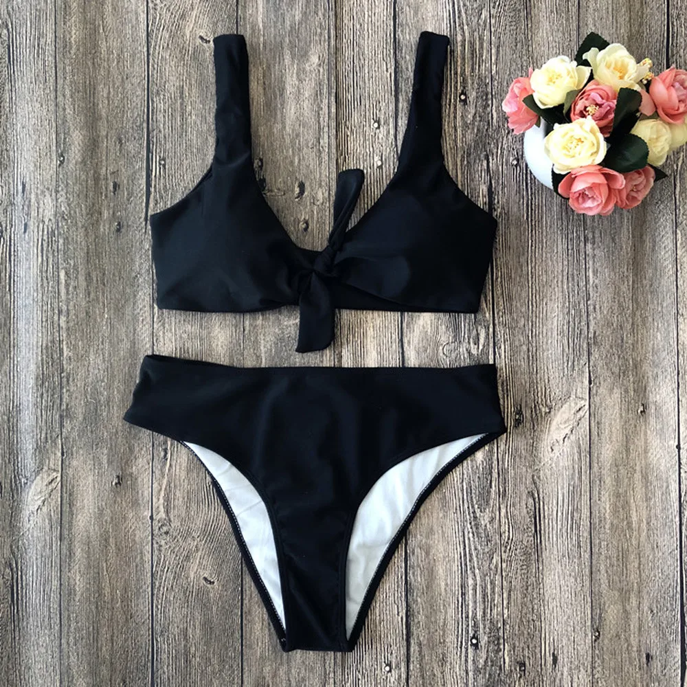 2019 New Fashion Summer Swimming Pool Wear Beach Women Sexy Push-Up Padded Bra Halter Bikini Set Swimsuit Swimwear | Спорт и