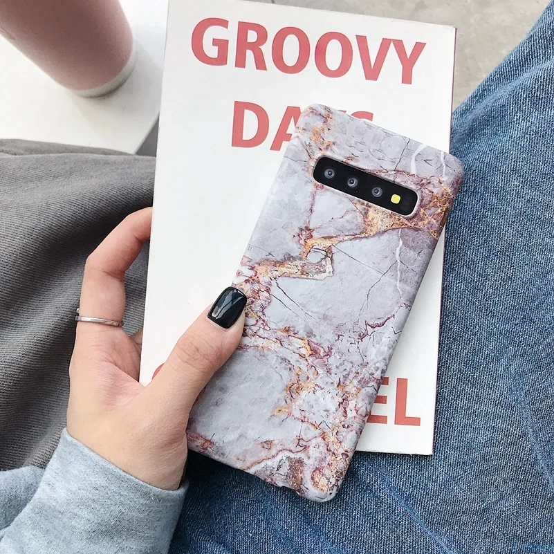 Мраморный чехол для телефона samsung Galaxy S7 Edge S8 S9 S10 Plus e Note 8 9 Note9 S10e S9+ жесткий чехол с рисунком