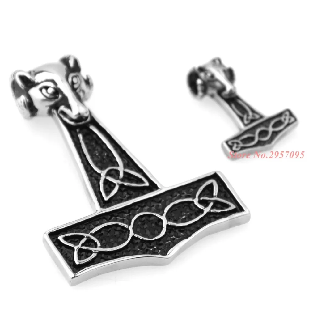 Новое мужское серебристое ожерелье с подвеской Тора из нержавеющей стали